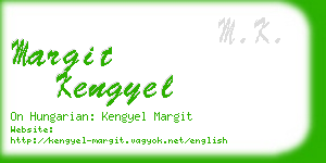 margit kengyel business card